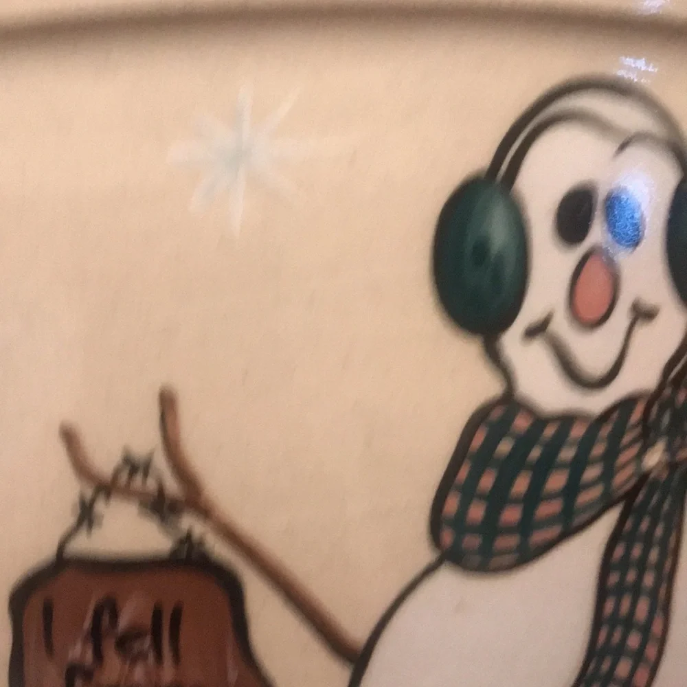 Marshall Pottery Bowl Snowman